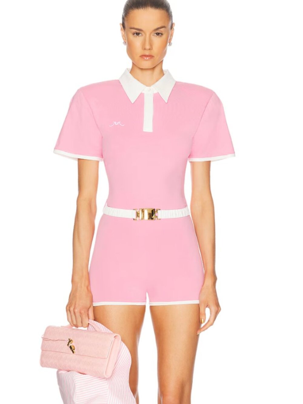 Rowen Rose Short Sleeve Romper in Pink size EU40